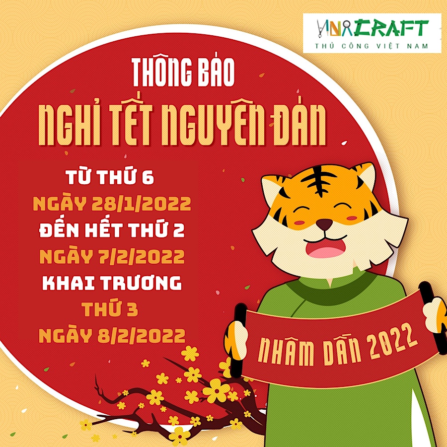 Thông báo nghỉ lịch nghỉ Tết 2022