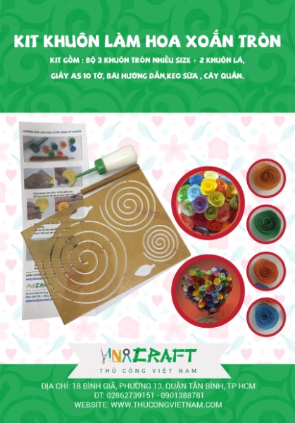 Bộ nguyên liệu làm hoa xoắn tròn 