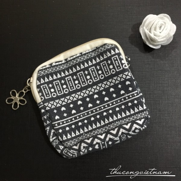 Ví handmade vải vintage 12*12cm- mẫu 5