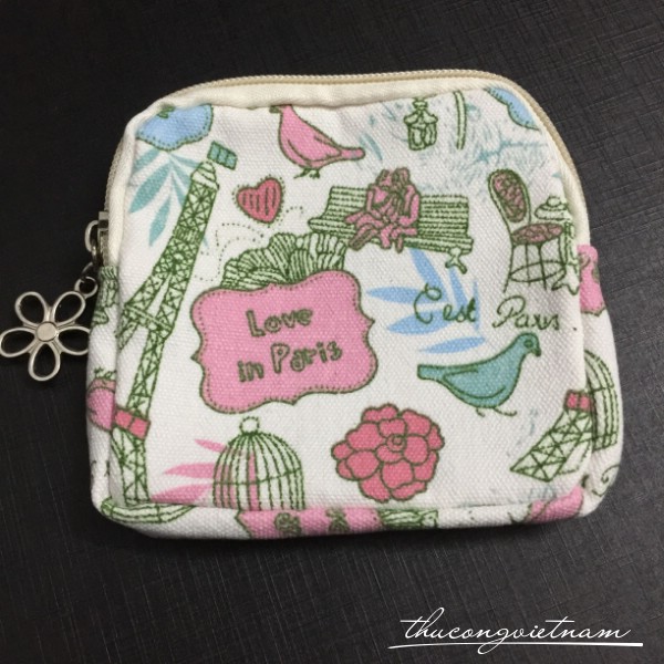 Ví handmade vải vintage 12*12cm- mẫu 7