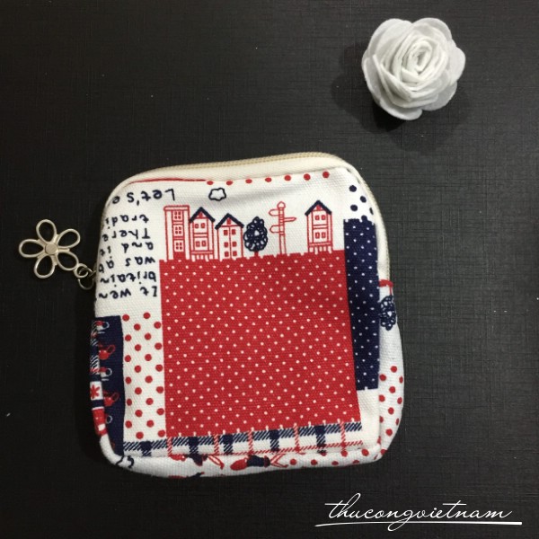 Ví handmade vải vintage 12*12cm- mẫu 2