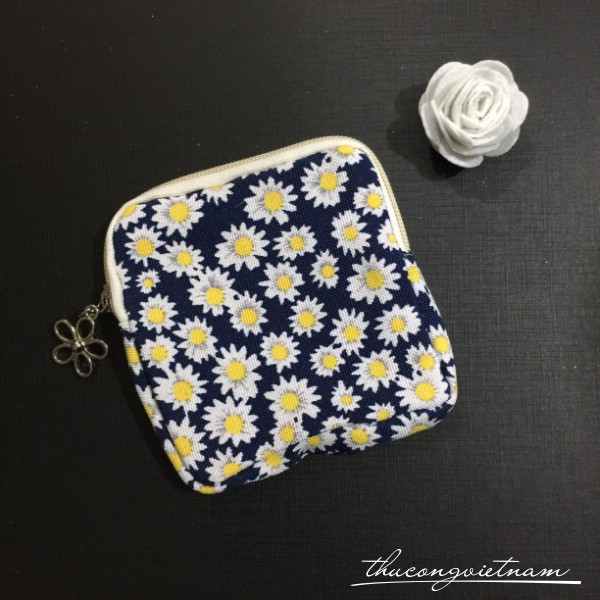 Ví handmade vải vintage 12*12cm- mẫu 4