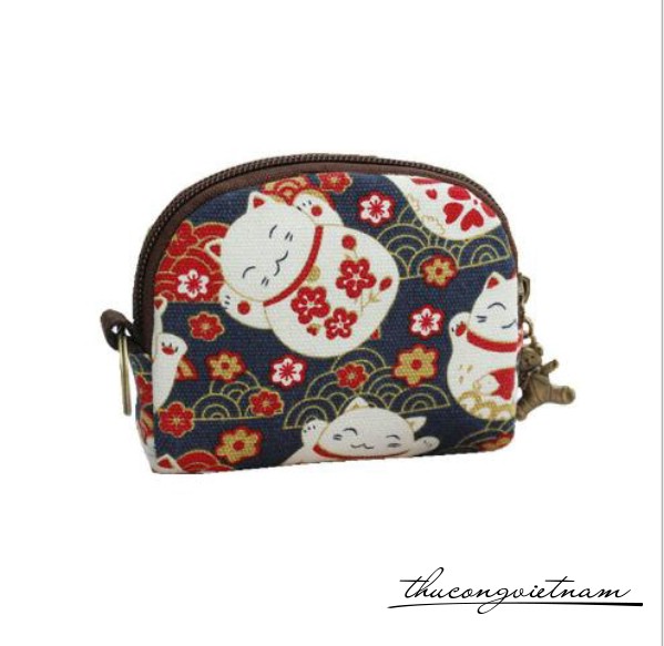Ví handmade vải vintage 11*9*2.5cm- mẫu 1