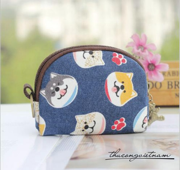 Ví handmade vải vintage 11*9*2.5cm- mẫu 6