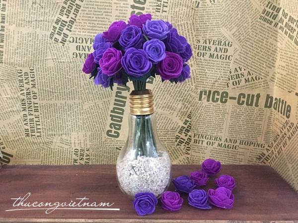 bộ nguyên liệu hoa vải nỉ
