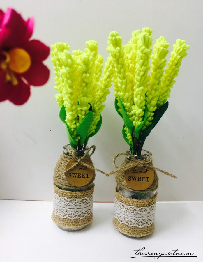 Lọ hoa Lavender- vàng chanh