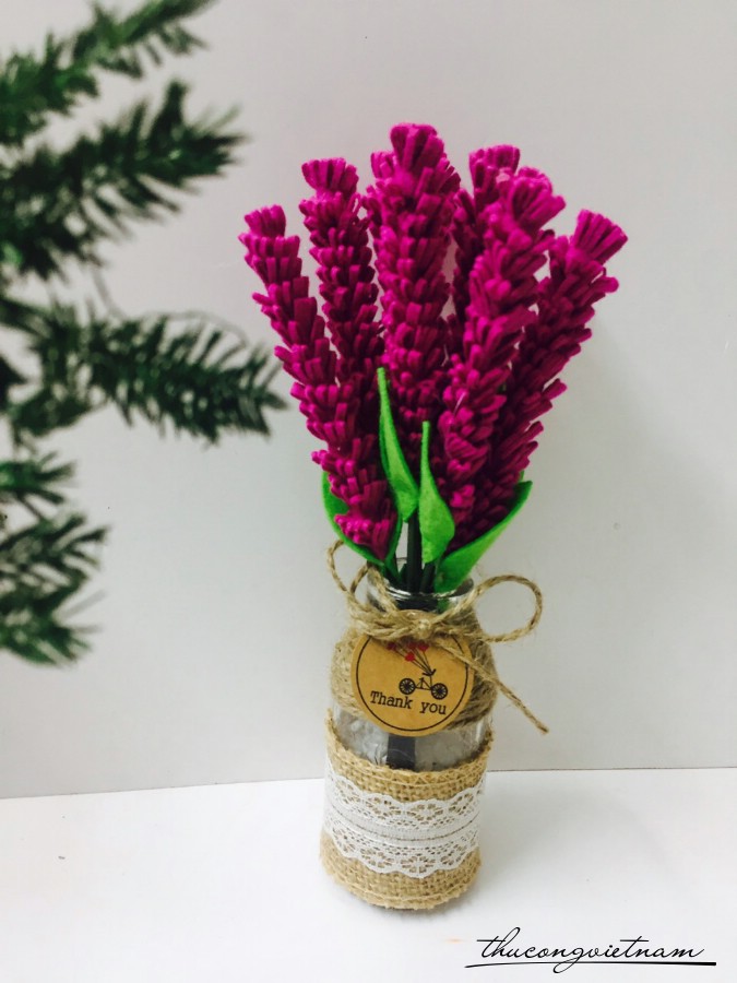 Lọ hoa Lavender- hồng tím