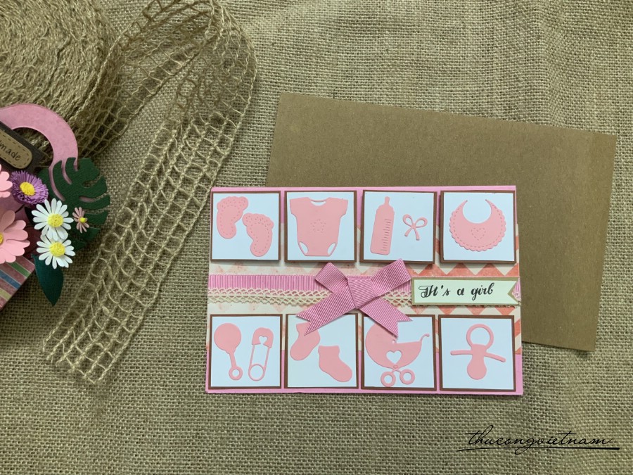Thiệp baby girl 15*20cm