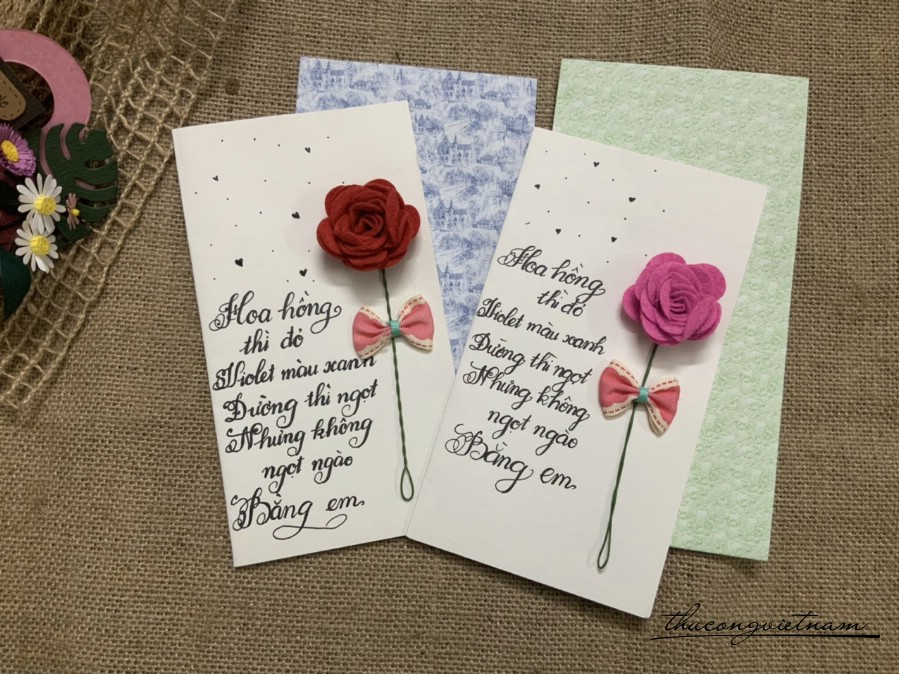 Combo 2 thiệp hoa hồng 12*18cm