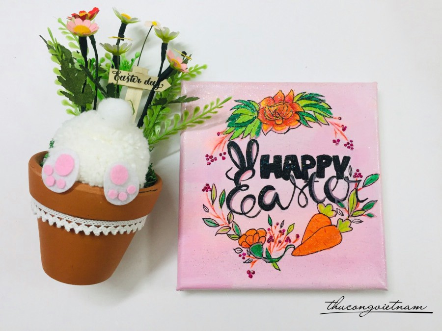 Tranh vẽ tay Phục Sinh- Happy Easter Day