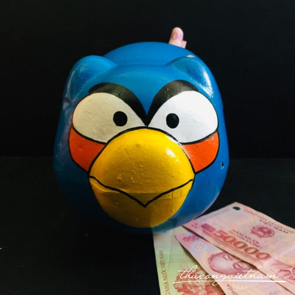 Heo đất Angry Bird xanh