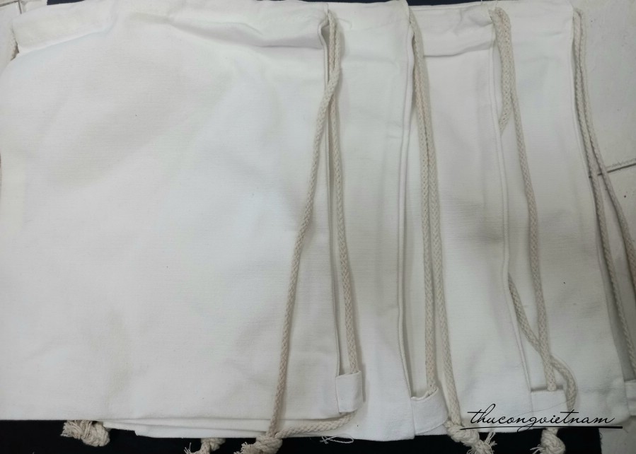 Balo túi rút trắng trơn 30*35cm