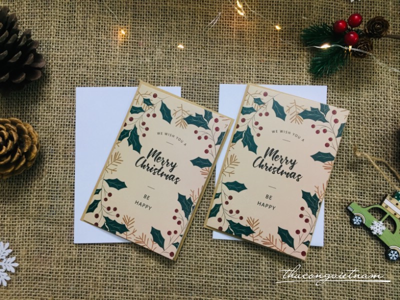 Thiệp in Giáng Sinh ( 10.5*15.5cm)- Mẫu 3