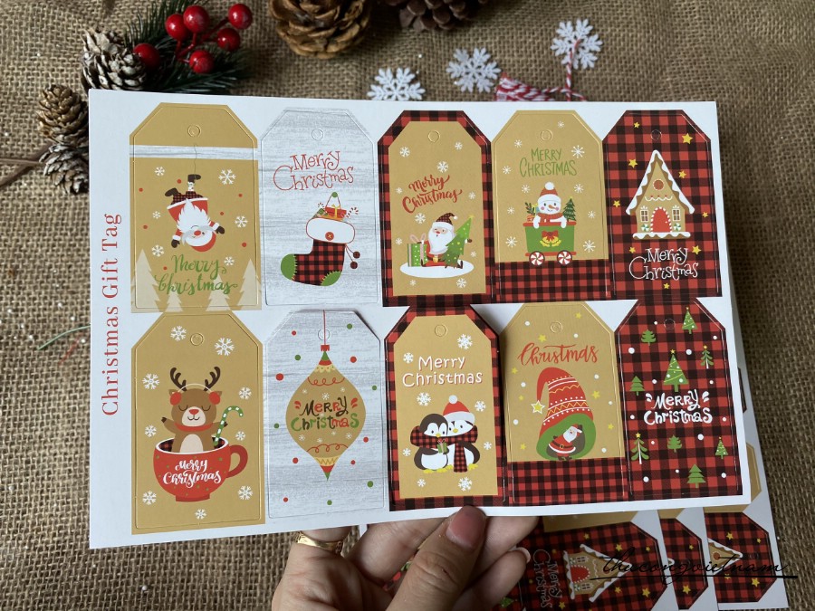 Christmas Gift Tag -Mẫu 1