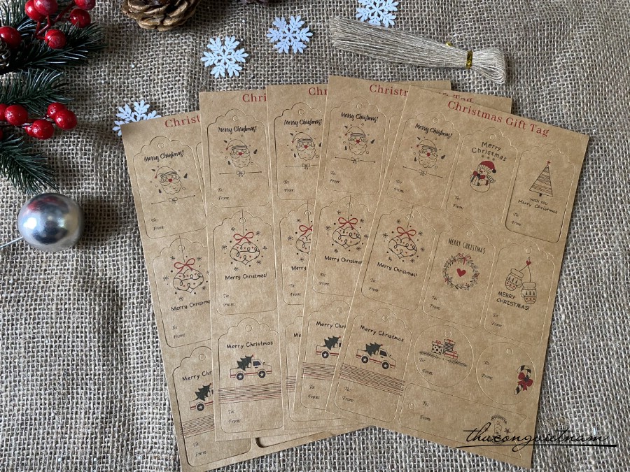 Christmas Gift Tag -Mẫu 5