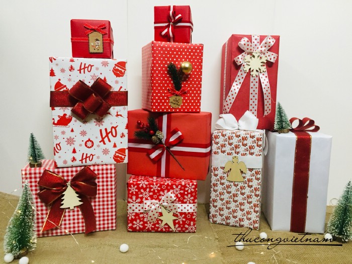 10 Hộp Quà Cao Cấp Trang Trí Nhiều Size Tông Đỏ