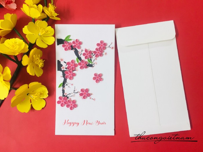 Bao lì xì quilling 9*16.5cm -Mẫu 1