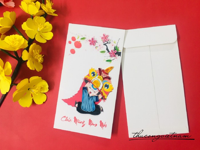 Bao lì xì quilling 9*16.5cm -Mẫu 2