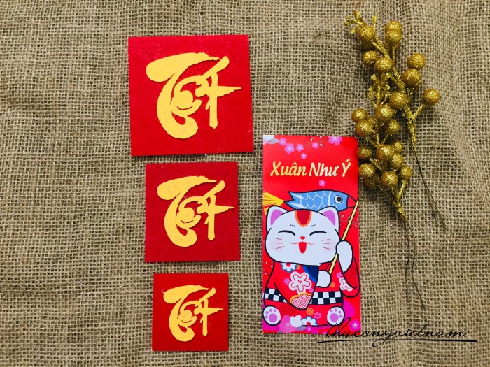 Set chữ thư pháp 