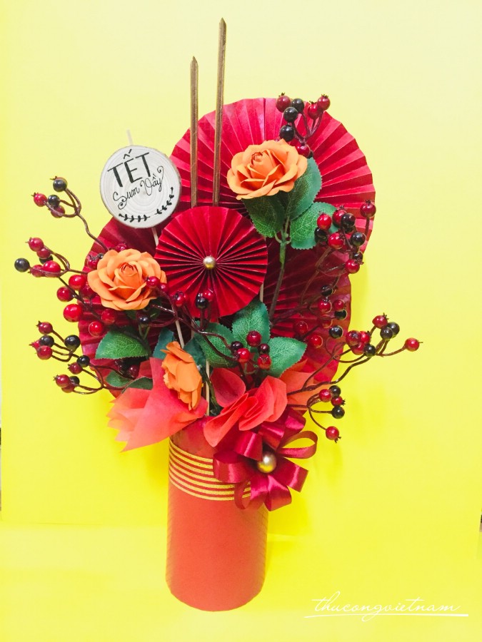 Chậu Cây Handmade Trưng Tết -M5