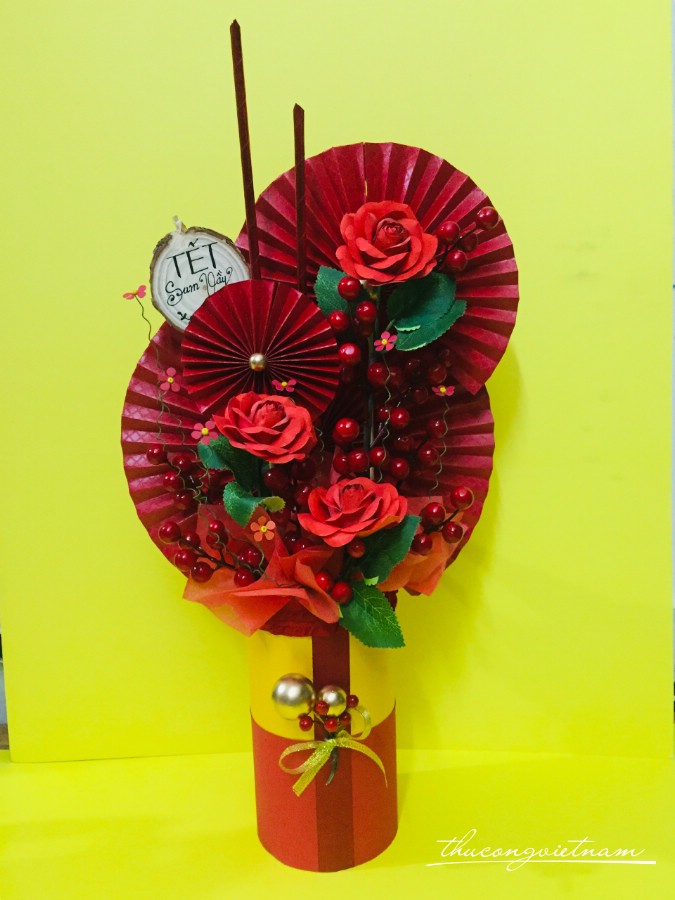 Chậu Cây Handmade Trưng Tết -M9