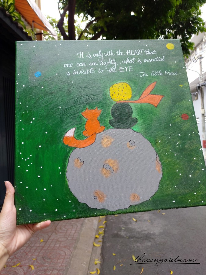 Khung tranh vải bố thông điệp 50*50cm -m10