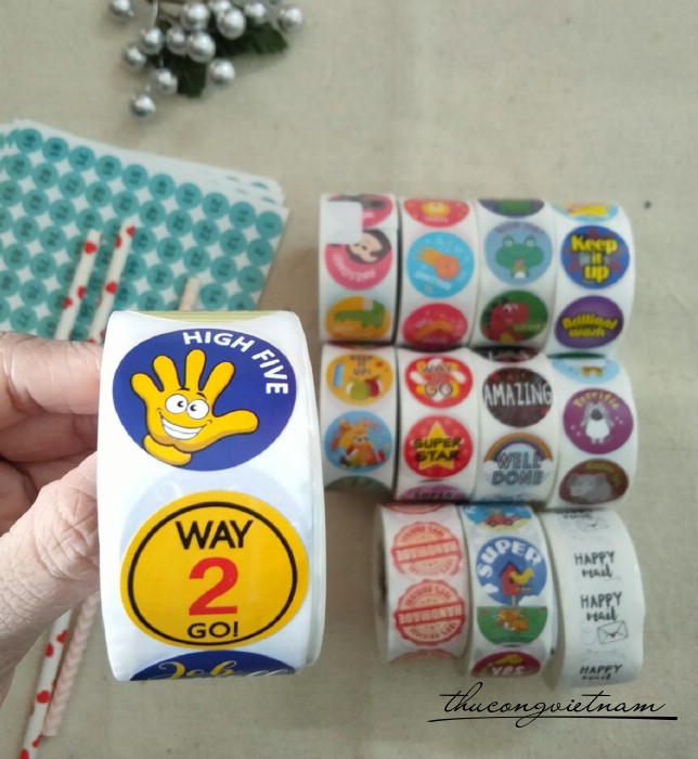 Sticker khen thưởng, động lực, note (500 tem) - Mẫu 1