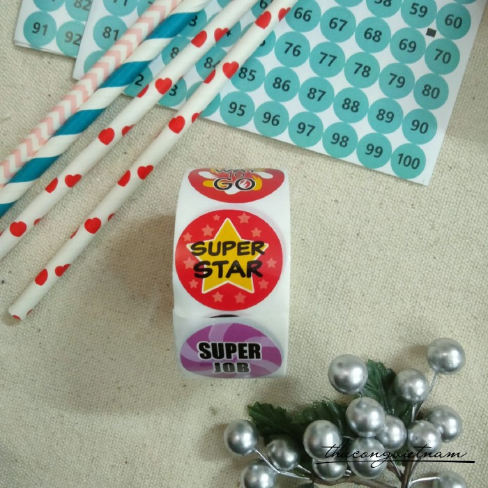 Sticker khen thưởng, động lực, note (500 tem) - Mẫu 3