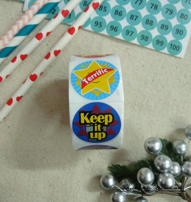 Sticker khen thưởng, động lực, note (500 tem) - Mẫu 4