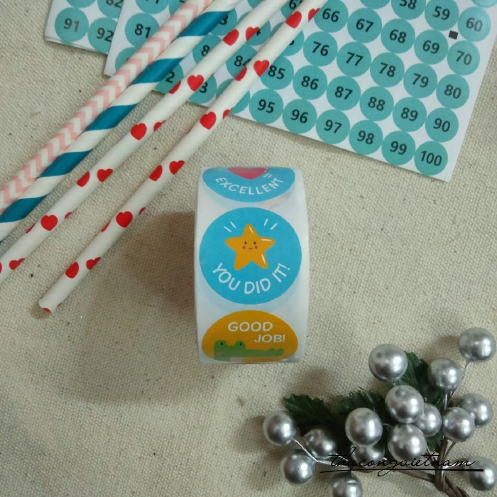 Sticker khen thưởng, động lực, note (500 tem) - Mẫu 5