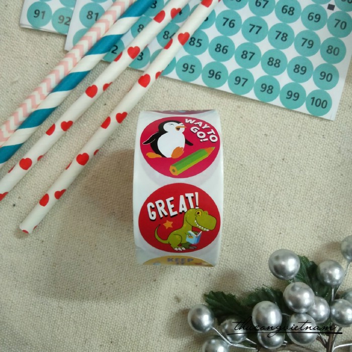 Sticker khen thưởng, động lực, note (500 tem) - Mẫu 8