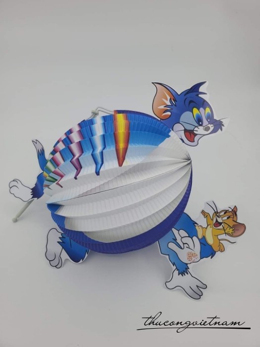 Lồng đèn giấy xếp in hình (15-20cm)- Mẫu 2