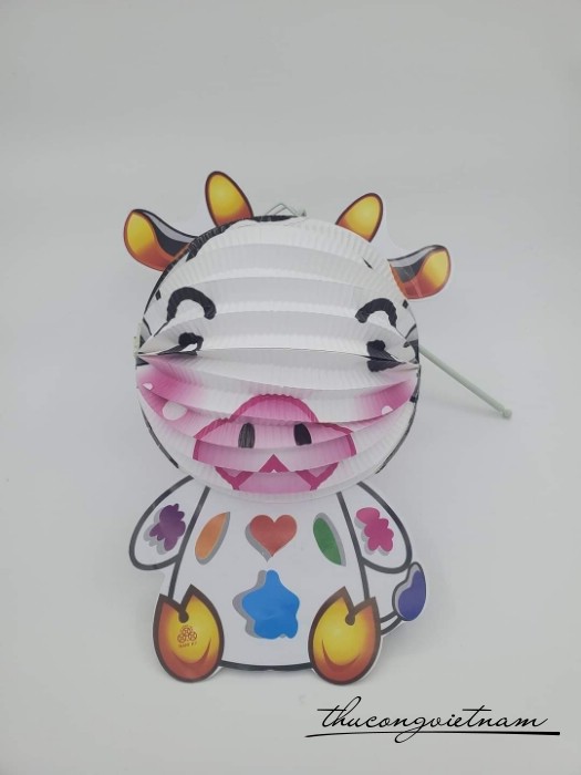 Lồng đèn giấy xếp in hình (15-20cm) -Mẫu 25