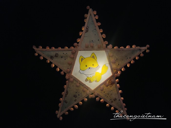 Lồng đèn ngôi sao giấy báo - Mẫu 1 (40cm)