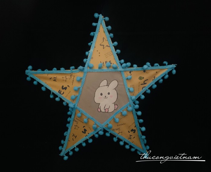 Lồng đèn ngôi sao giấy báo - Mẫu 2 (40cm)