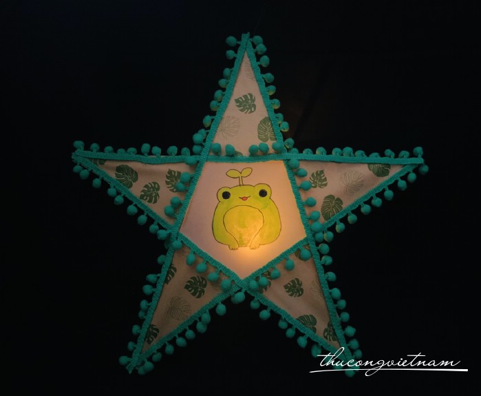 Lồng đèn ngôi sao giấy báo - Mẫu 7 (40cm)