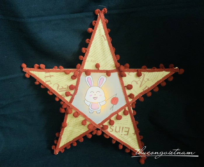 Lồng đèn ngôi sao giấy báo - Mẫu 8 (40cm)