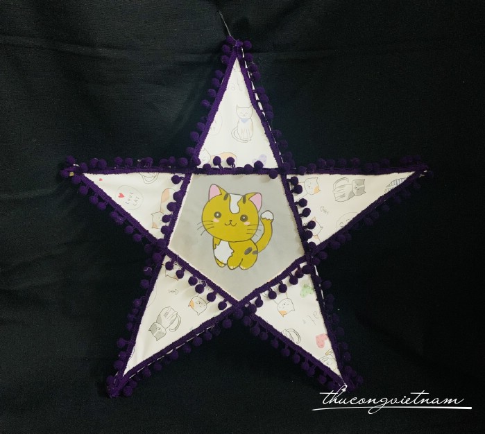 Lồng đèn ngôi sao giấy báo - Mẫu 10 (40cm)