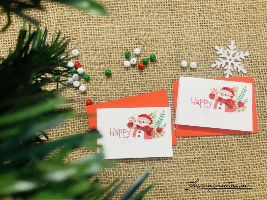 Thiệp Quilling Giáng Sinh- Mẫu 5 (6*9cm)