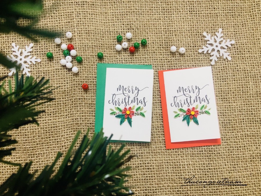 Thiệp Quilling Giáng Sinh- Mẫu 7 (6*9cm)