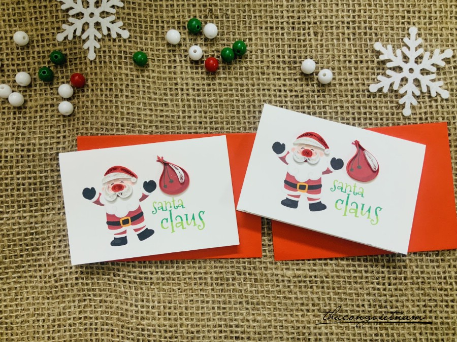 Thiệp Quilling Giáng Sinh- Mẫu 12 (6*9cm)