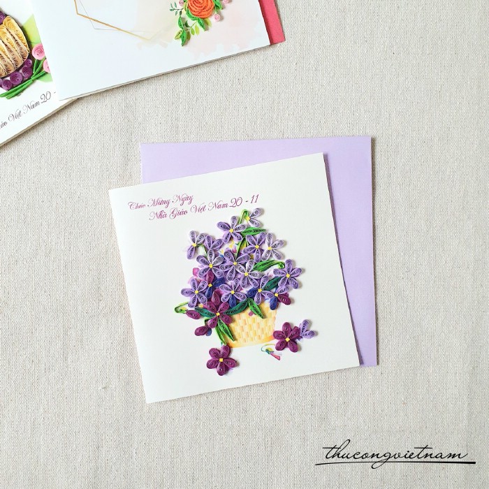 Thiệp quilling 20/11- Mẫu 5