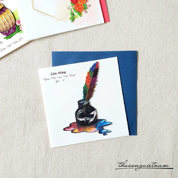 Thiệp quilling 20/11- Mẫu 8