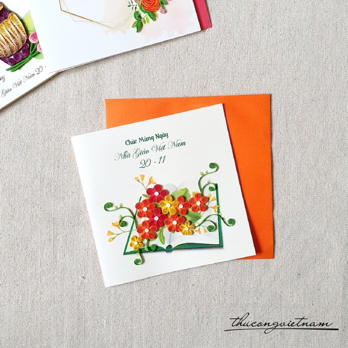 Thiệp quilling 20/11- Mẫu 9