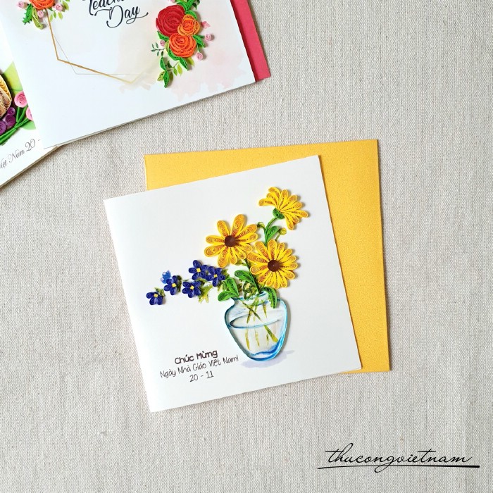Thiệp quilling 20/11- Mẫu 13