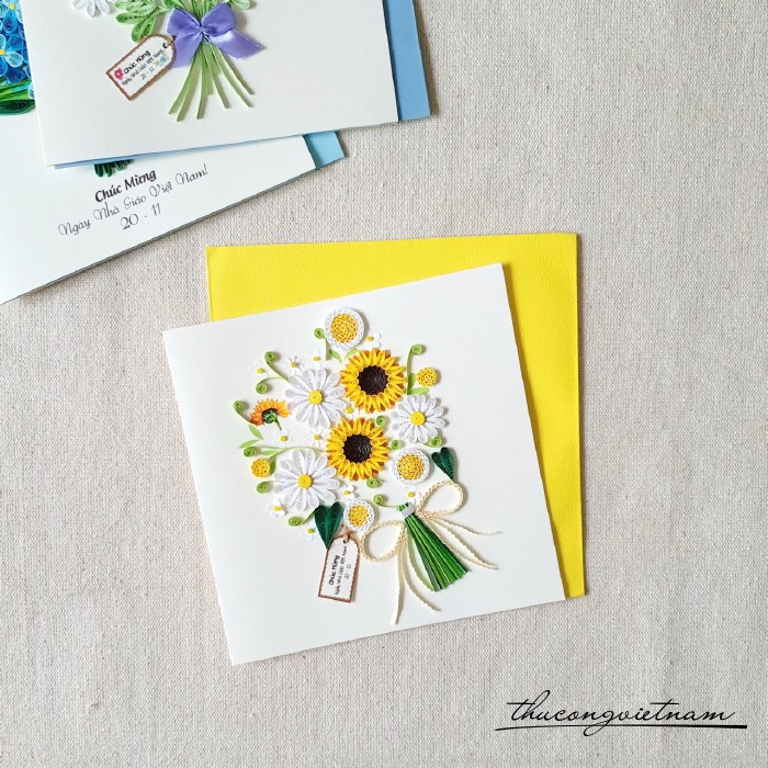Thiệp quilling 20/11- Mẫu 15