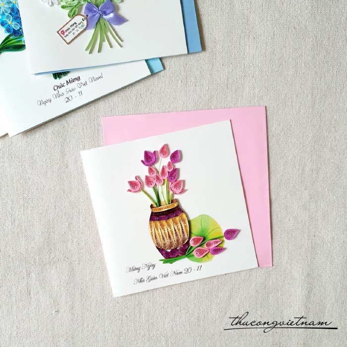 Thiệp quilling 20/11- Mẫu 17
