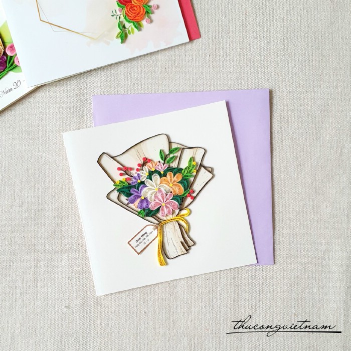 Thiệp quilling 20/11- Mẫu 10