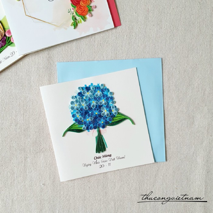 Thiệp quilling 20/11- Mẫu 12
