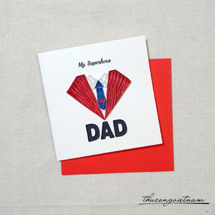 Thiệp quilling Áo sơ mi của Dad 15*15cm